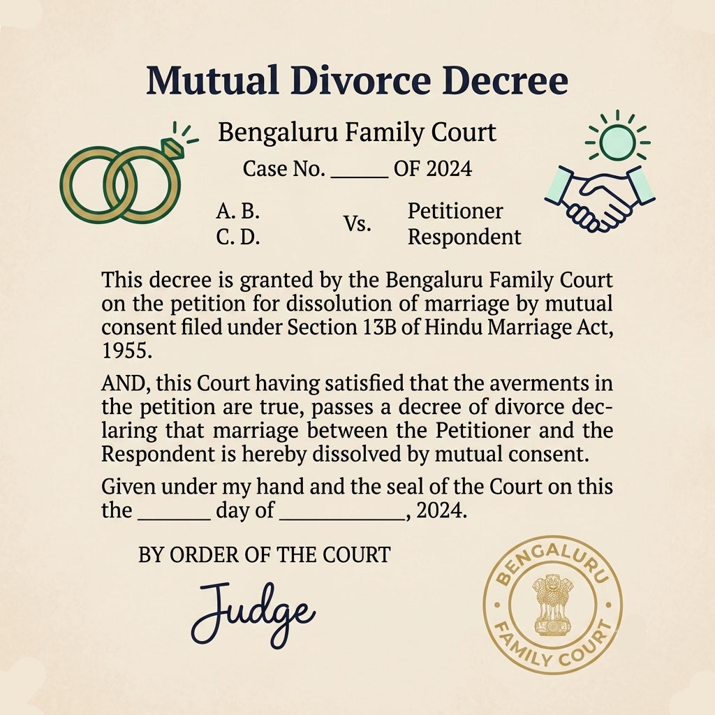 Divorce decree issued after mutual consent divorce
