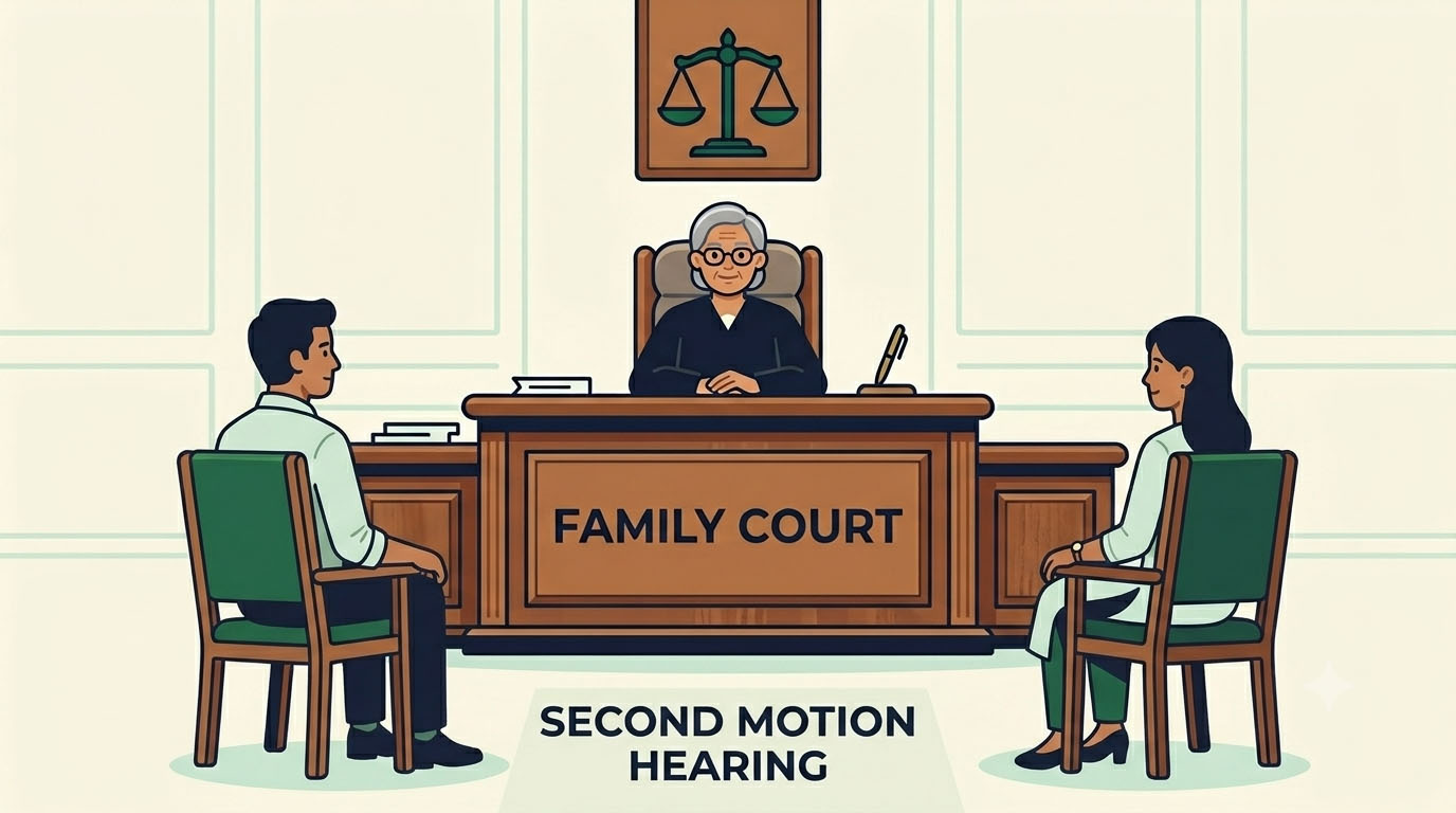 Second motion hearing for mutual divorce in family court